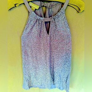 Navy Blue Sequined Tank, size XL